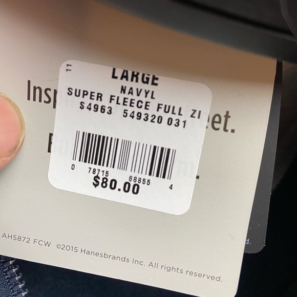 🆕 Champion Superfleece 2.0 -  Zip Up Hoodie Navy - Picture 8 of 8